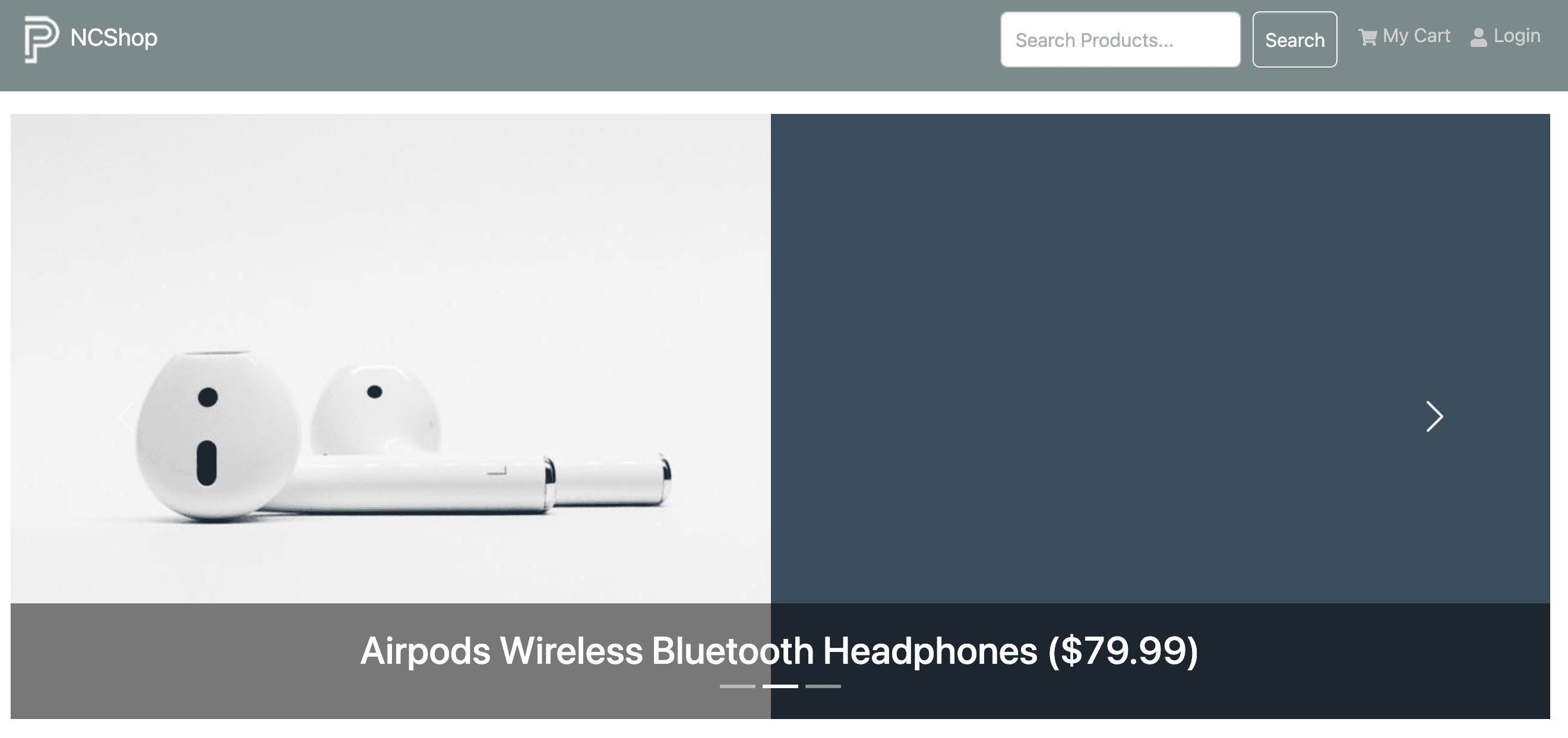 NCShop landing page